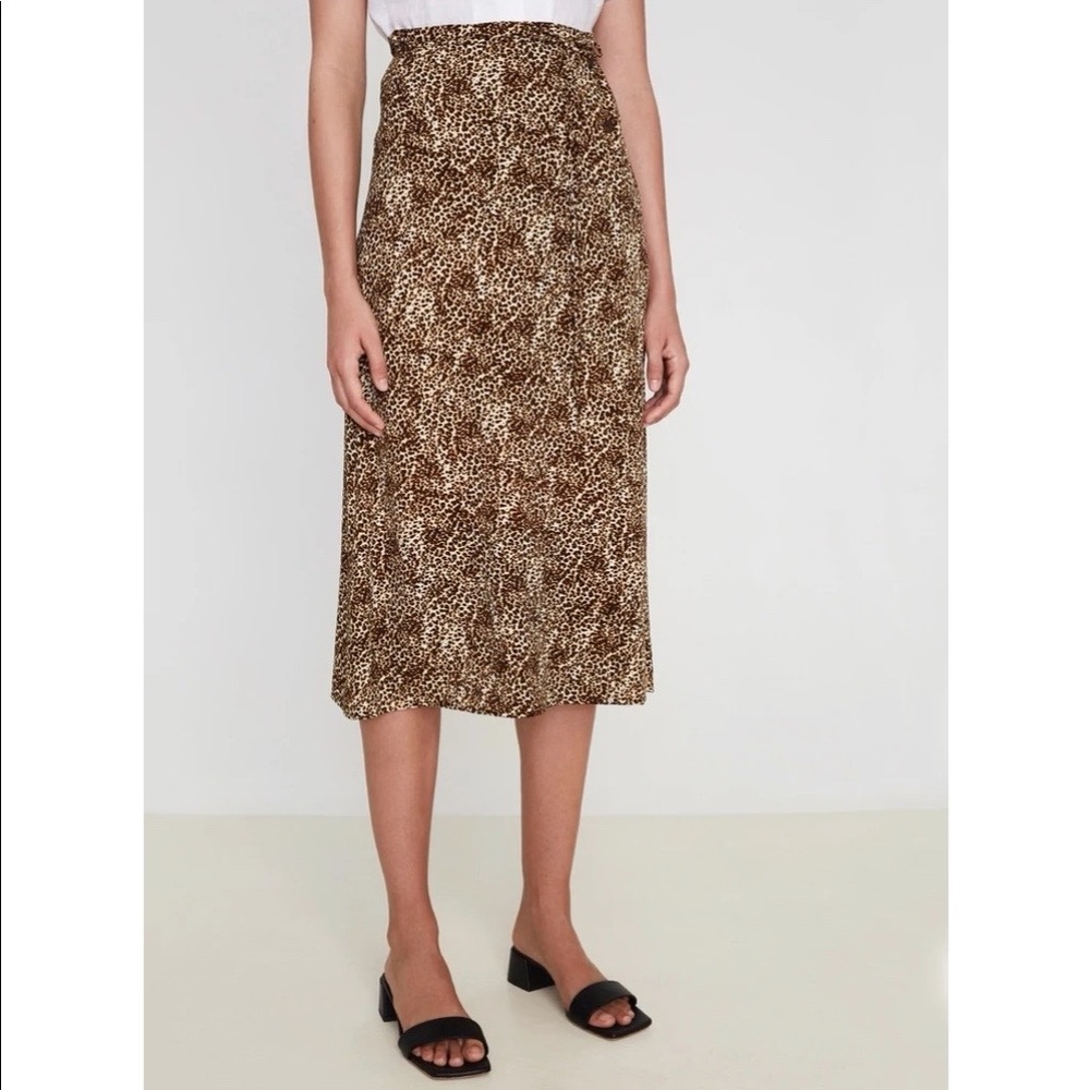 Faithful Brand Milana Wrap Skirt in Charlie Leopard